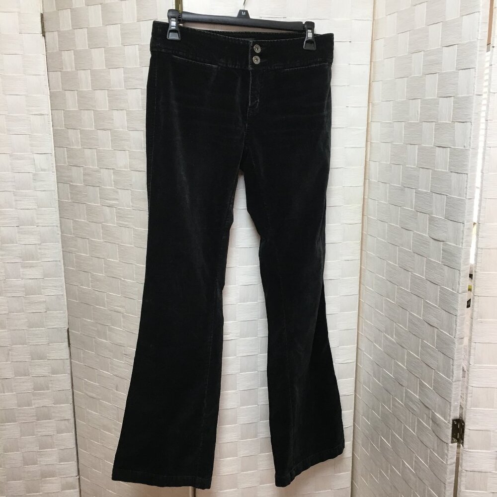 retro express black velour velvet jeans size 1/2